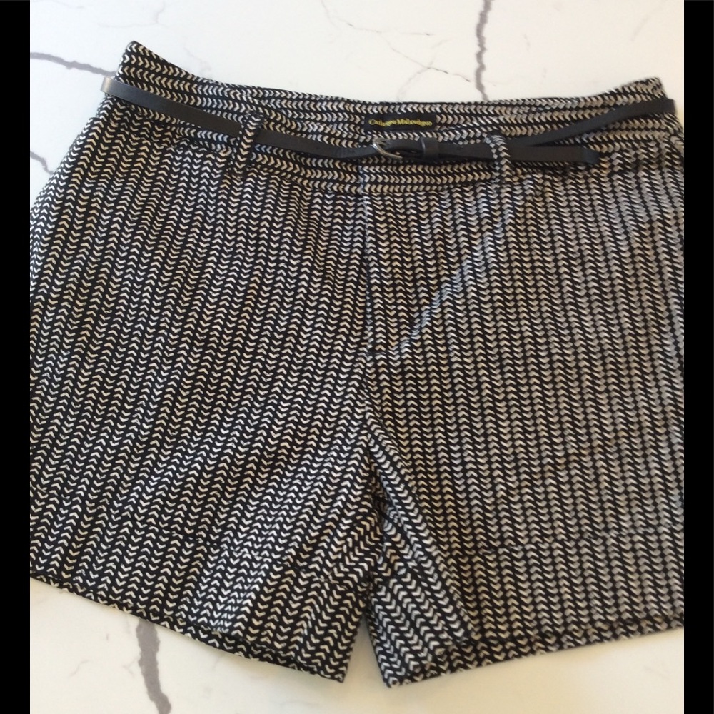 Catherine Malandrino black/white shorts sz 8
